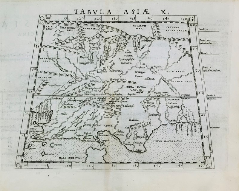 India. PTOLEMAEUS. Tabula Asiae X.  - Asta RARE BOOKS, AUTOGRAPHS, MAPS & PRINTS  [..]