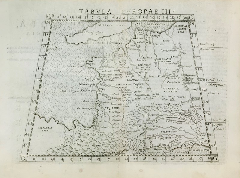 Europe. PTOLOMAEUS. Tabula Europae III.  - Auction Prints, Maps and Documents. -  [..]