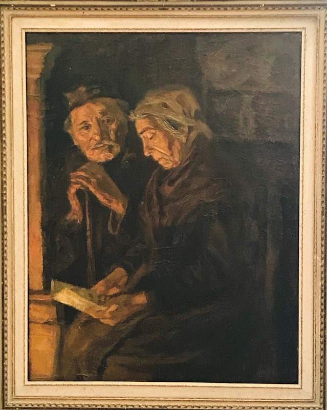 Painting. CANELLA. La lettera.  - Auction ASIAN AND CONTINENTAL FINE ARTS - Bado  [..]