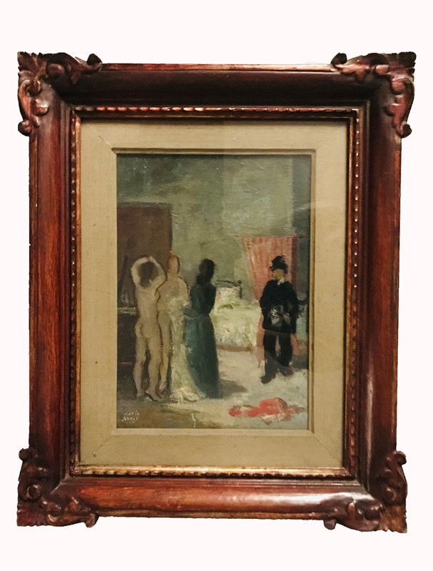 Painting. BUCCI. Scena d’interno con nudi femminili.  - Auction ASIAN AND  [..]