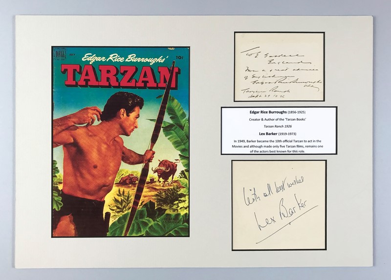 Autograph. Edgar Rice BURROUGHS. Tarzan.  - Auction Fine Books, Manuscripts, Prints and Autographs - Bado e Mart Auctions