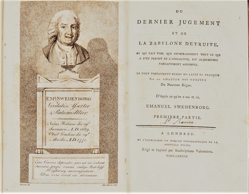 Prophecy and Apocalypse. SWEDENBORG. Du dernier jugement et de la Babylone detruite.  [..]