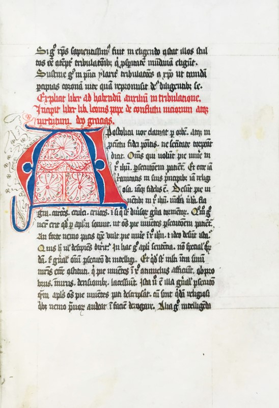 Illuminated manuscript. SANT’AGOSTINO UGO DA SAN VITTORE. Regola di