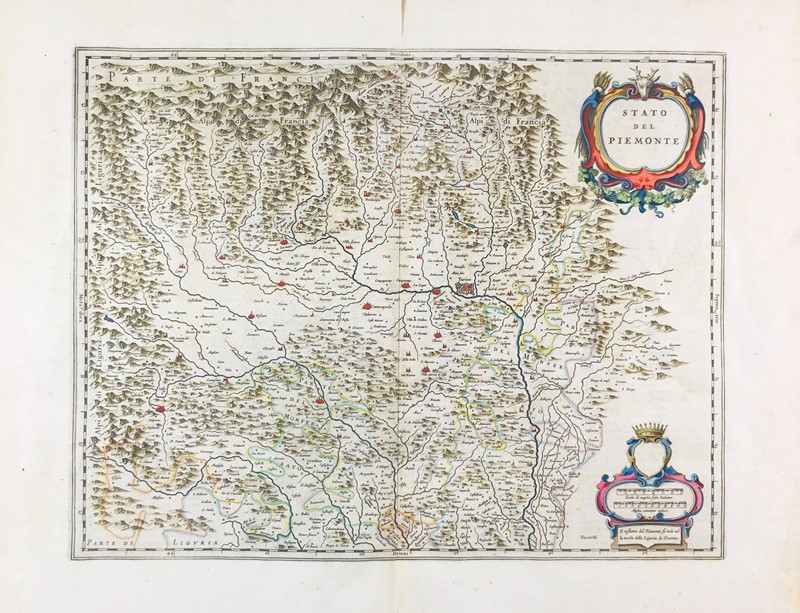 BLAEU. Stato del Piemonte.  - Auction Prints, Maps and Documents. - Bado e Mart  [..]