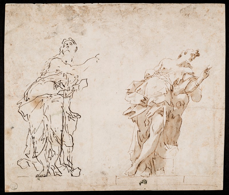 SAGRESTANI. Two studies of heroines from classical mythology. Drawing.  - Auction  [..]