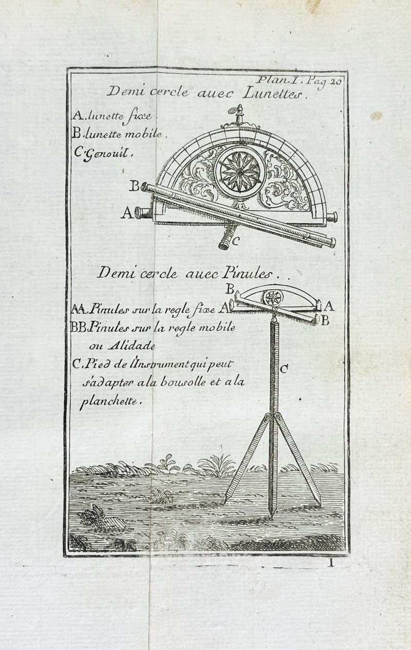 Science. OZANAM. M&#233;thode de lever les plans et les cartes de terre et de  [..]