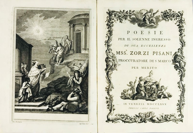 Illustrated Venetian Book. Poesie per il solenne ingresso di sua eccellenza Mss.  [..]