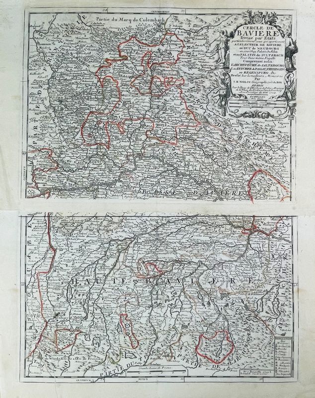 Germany. NOLIN. Cercle de Baviere.  - Asta RARE BOOKS, AUTOGRAPHS, MAPS & PRINTS  [..]