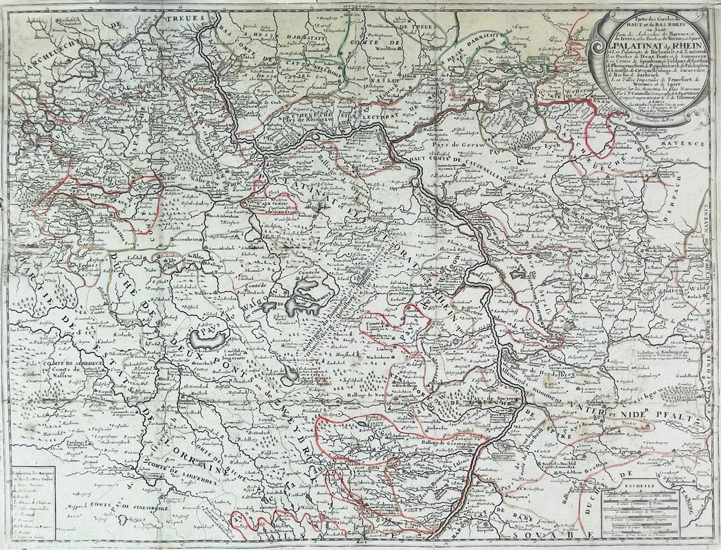 France. NOLIN - CORONELLI. Partie des cercles du Haut et Bas Rhein.  (1690)  - Asta  [..]