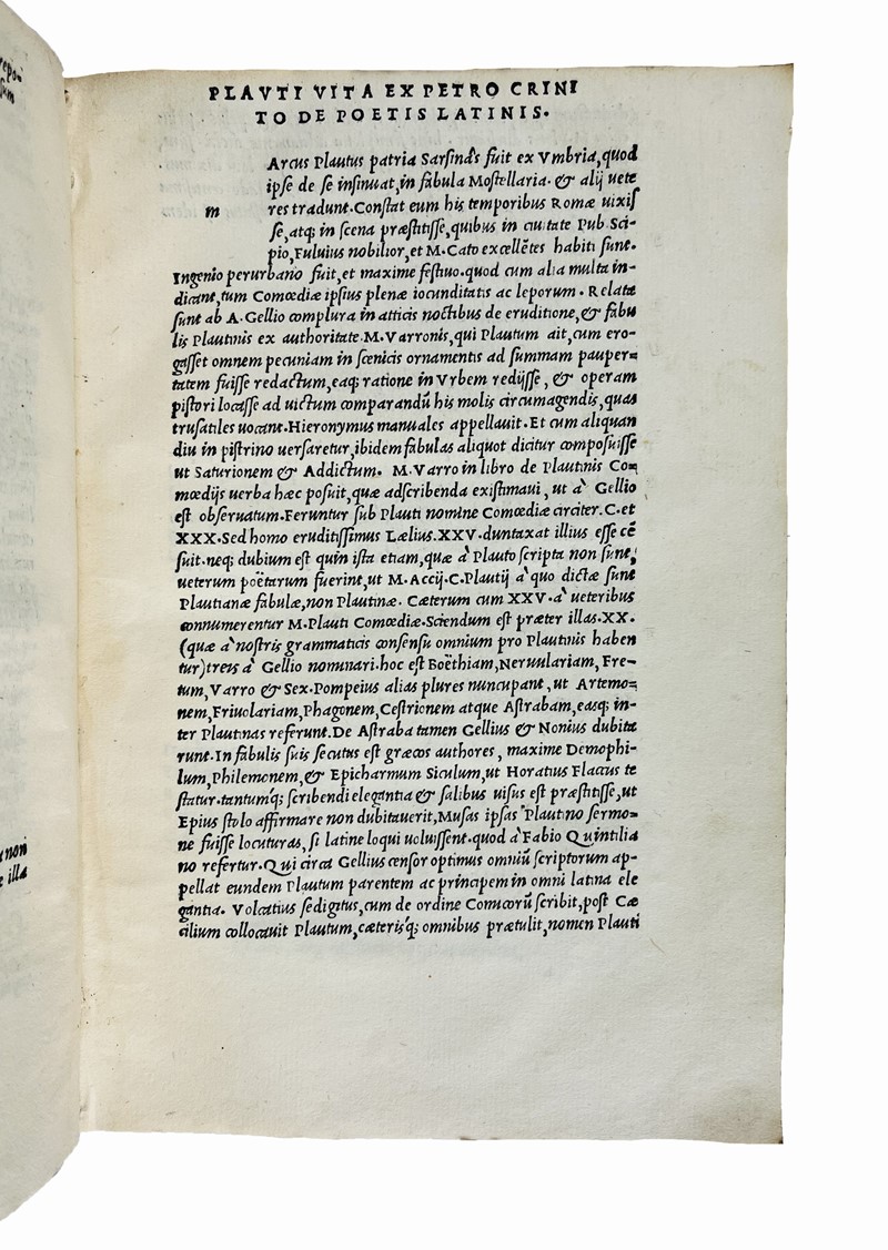 Aldine. PLAUTUS. Ex Plauti Comoediis XX.  - Auction Books, Autographs, Prints and  [..]