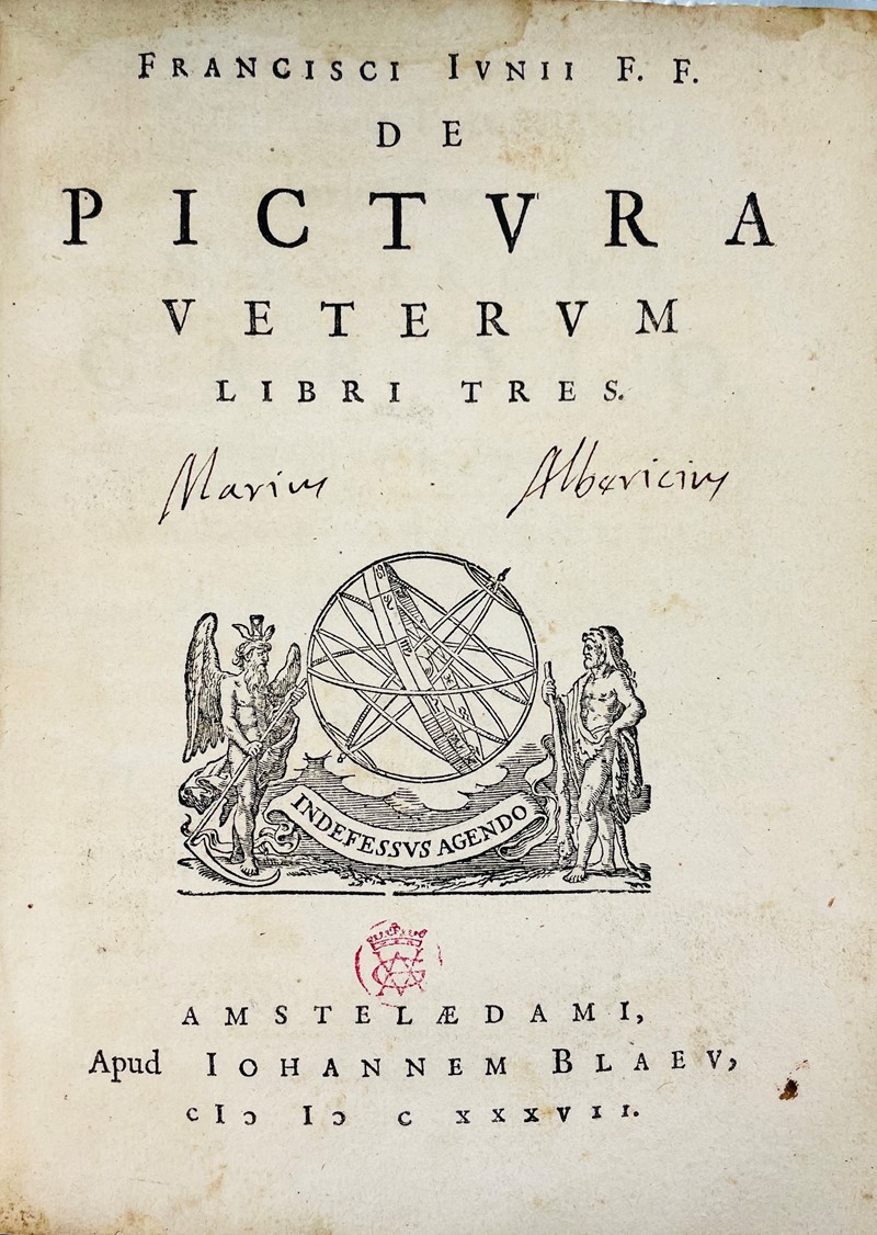 Art History. JUNIUS. De pictura veterum Libri Tres.  - Auction RARE BOOKS &  [..]