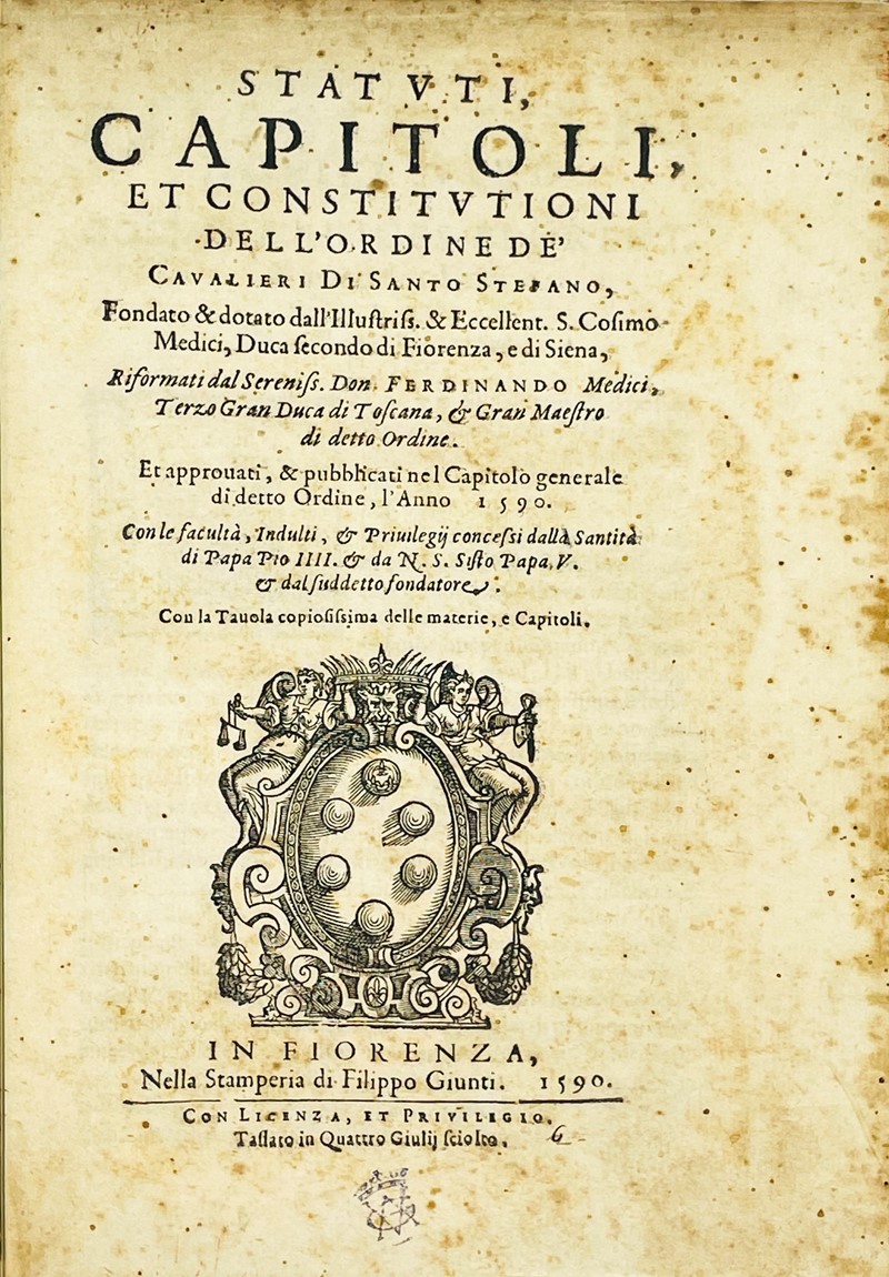 Knightly. Statuti, Capitoli et Constitutioni dell’Ordine de’ Cavalieri  [..]