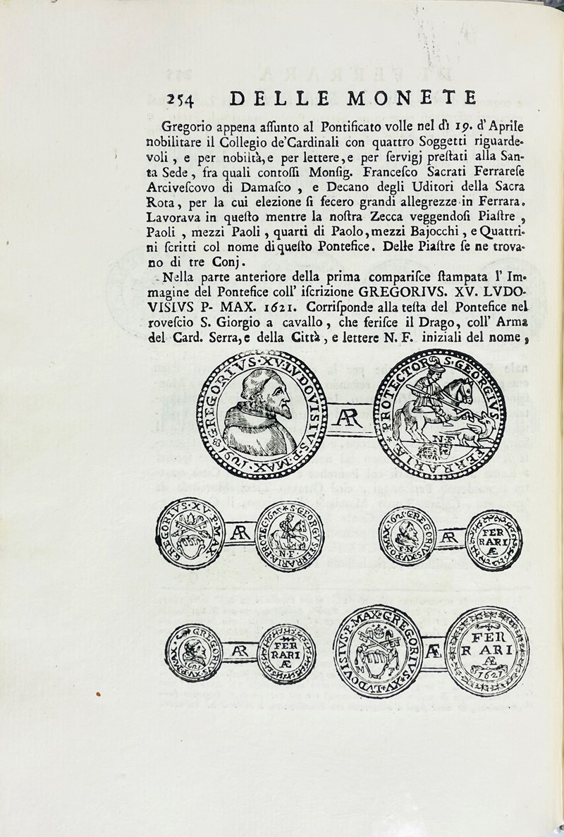 Coins. BELLINI. Delle monete di Ferrara.  - Auction RARE BOOKS, PRINTS, MAPS, AUTOGRAPHS  [..]