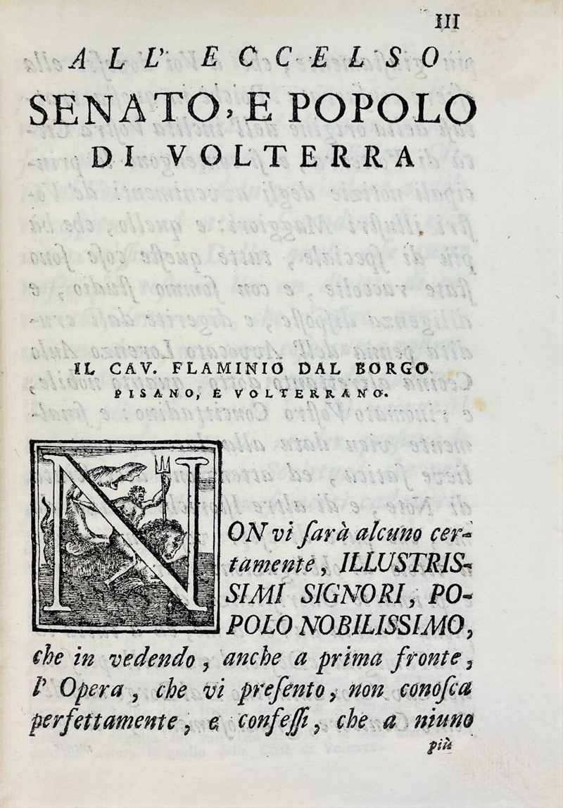 Volterra. CECINA. Notizie historiche della citt&#224; di Volterra.  - Auction  [..]