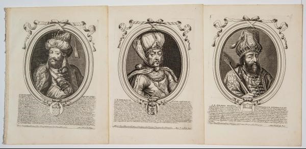 LARMESSIN. Three 17th century prints with portraits of rulers of Asia.  - Auction  [..]