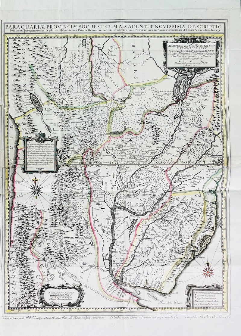 South America. PETROSCHI. Paraquariae Provinciae.  - Auction Prints, Maps and Documents.  [..]
