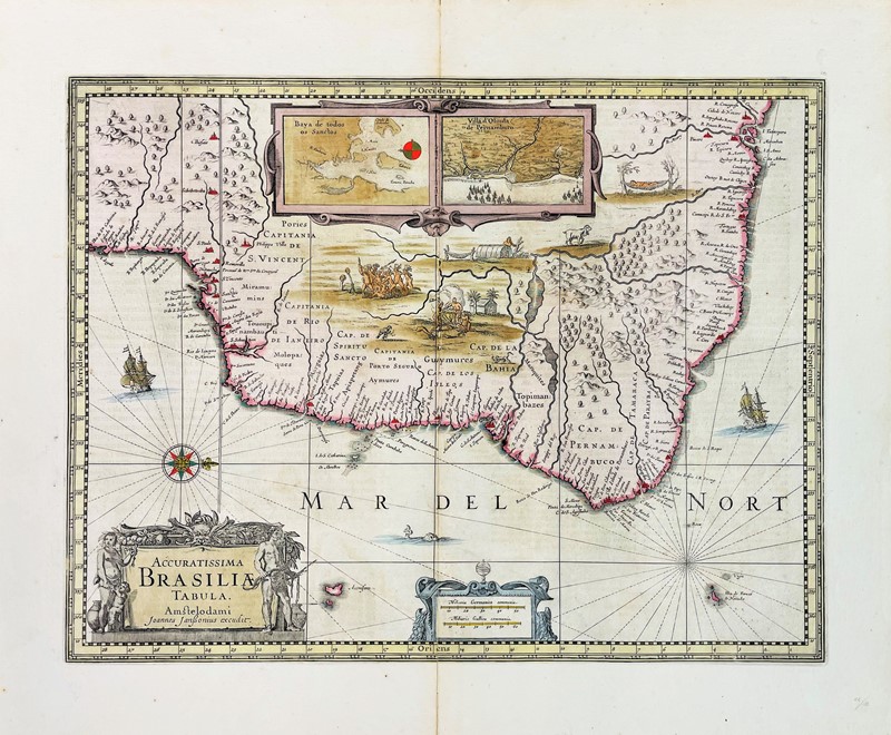 Brazil. JANSSONIUS. Accuratissima Brasilia tabula.  - Auction Prints, Maps and Documents.  [..]