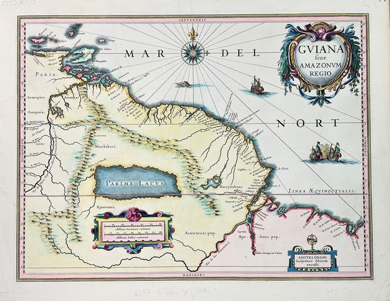 South America. BLAEU. Guiana sive Amazonum Regio.  - Auction Prints, Maps and Documents.  [..]