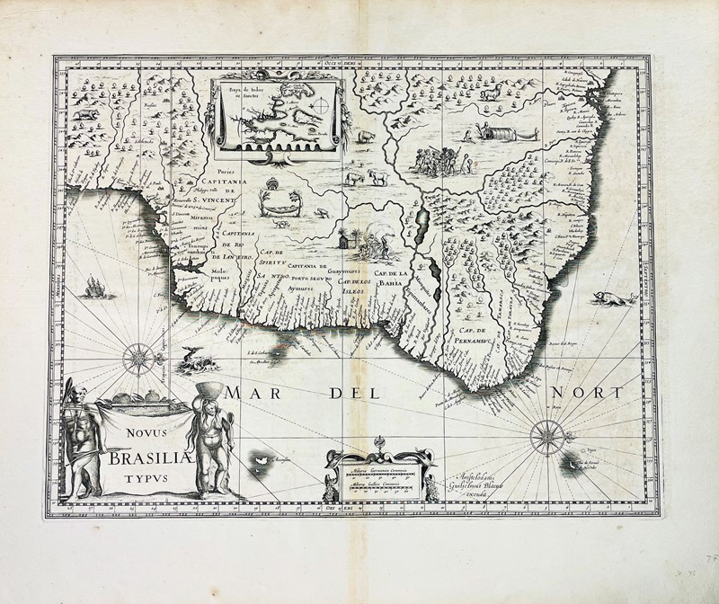 Brazil. BLAEU. Nova Brasilia typus.  - Auction Prints, Maps and Documents. - Bado  [..]