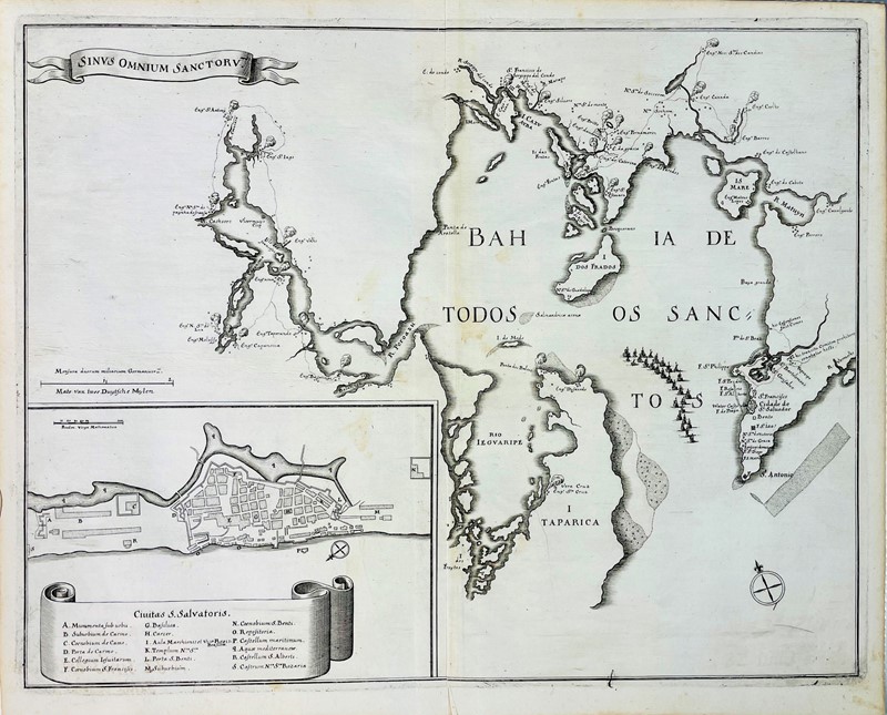 Brazil. MERIAN. Sinus Omnium Sanctorum.  - Auction Prints, Maps and Documents. -  [..]