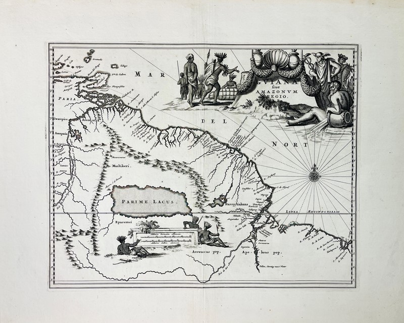 Amazon Countries. OGILBY. Guiana Sive Amazonum Regio.  - Auction Prints, Maps and  [..]