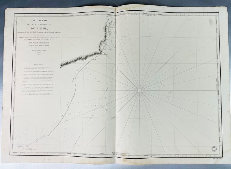 Nautical Chart. DEPOT DE LA MARINE. Carte reduite de la c&#242;te meridionale  [..]