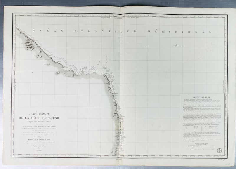 Nautical Chart. TARDIEU – BESANCON. Carte reduite de la c&#242;te du Bresil  [..]