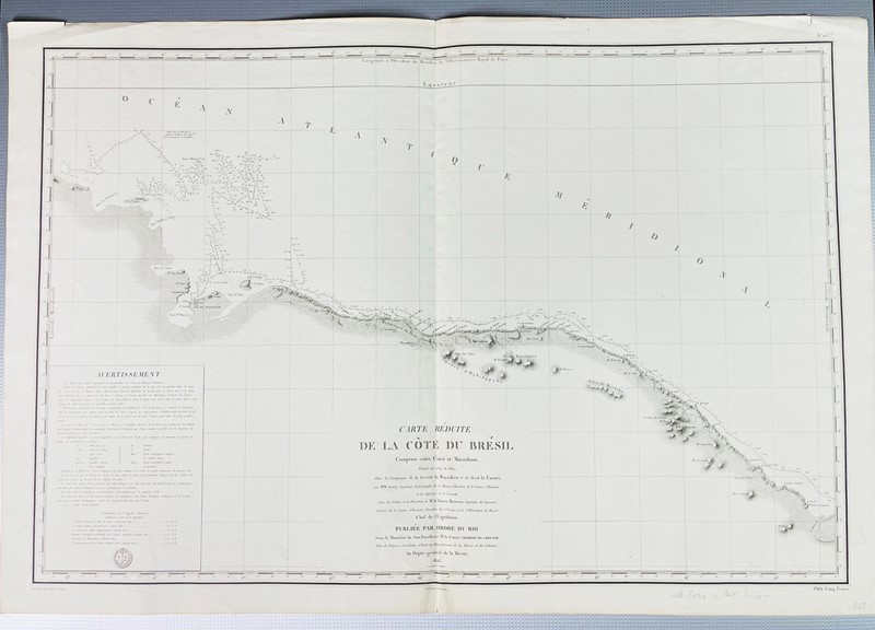 Nautical Chart. TARDIEU - BESANCON. Carte reduite de la c&#242;te du Bresil  [..]