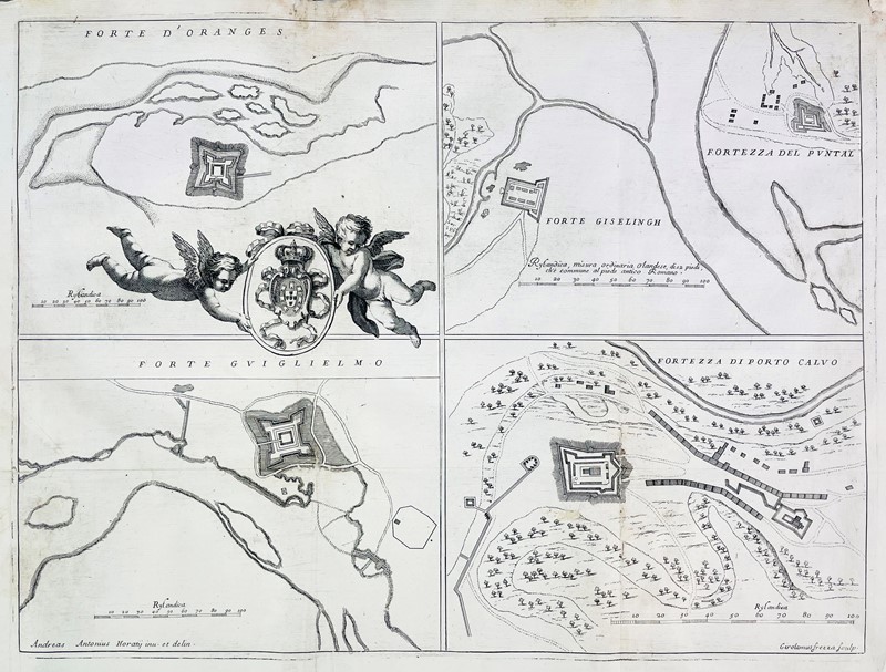 ORAZI. Forte d&#39;Oranges; Forte Giselingh; Forte Guglielmo; Fortezza di porto  [..]