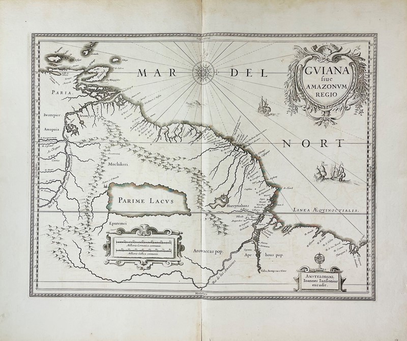 Amazonia. JANSSONIUS. Guiana sive Amazonum Regio.  - Auction FINE BOOKS, PRINTS  [..]