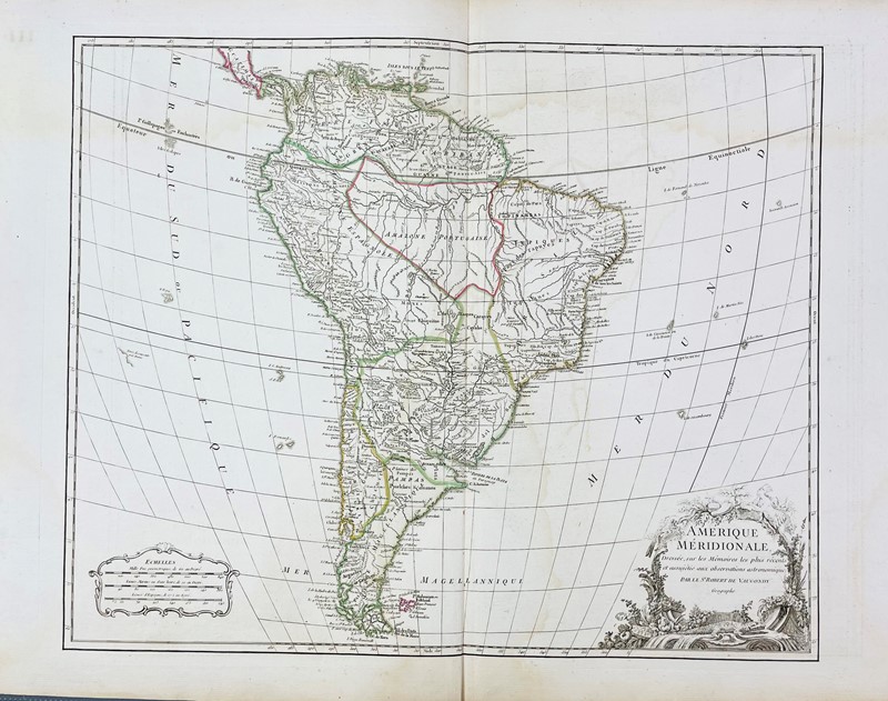 South America. DE VAUGONDY. Amerique meridionale.  - Auction Prints, Maps and Documents.  [..]