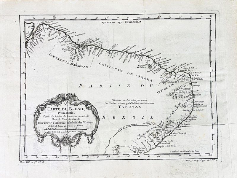Brazil. BELLIN. Carte du Bresil.  - Auction Prints, Maps and Documents. - Bado e  [..]