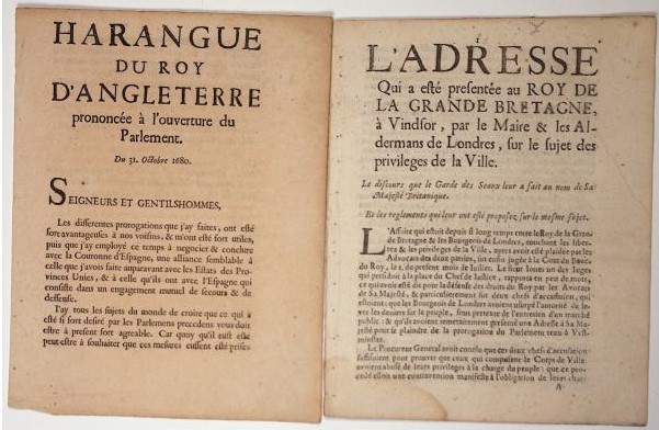 England. Lot of two 17th century pamphlets.  - Auction RARE BOOKS, PRINTS, DOCUMENTS  [..]