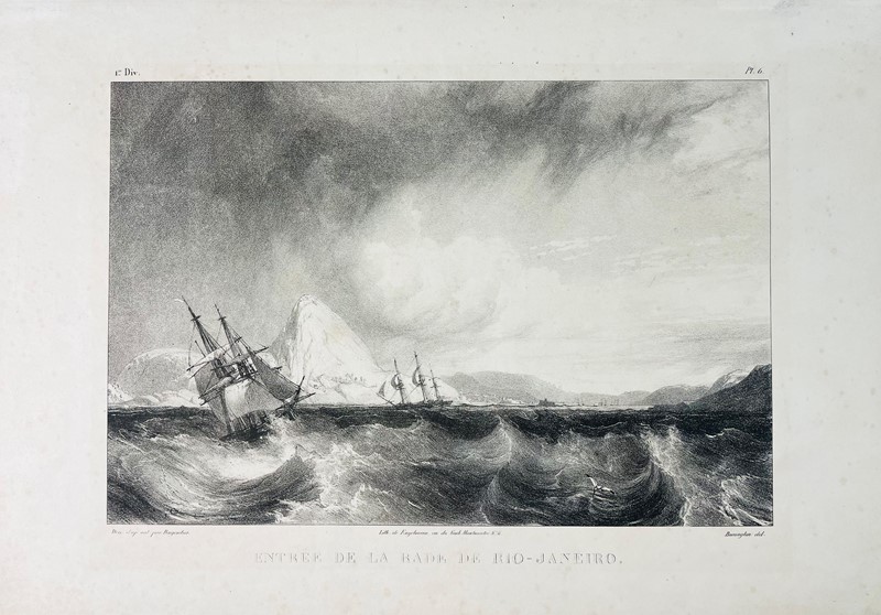 Brazil. RUGENDAS. Entree de la rade de Rio de Janeiro.  - Auction RARE BOOKS, PRINTS,  [..]