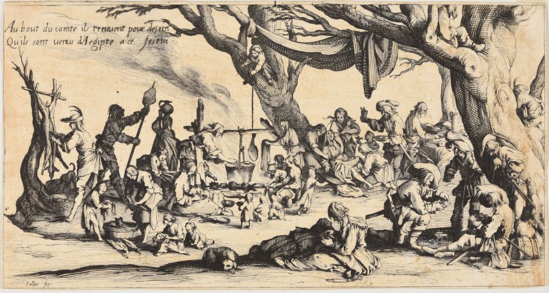 CALLOT. La halte des Bohemiens: les apprets du festin.  - Auction ASIAN AND CONTINENTAL  [..]
