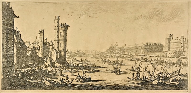CALLOT. Vue du Louvre.  - Auction ASIAN AND CONTINENTAL FINE ARTS - Bado e Mart  [..]
