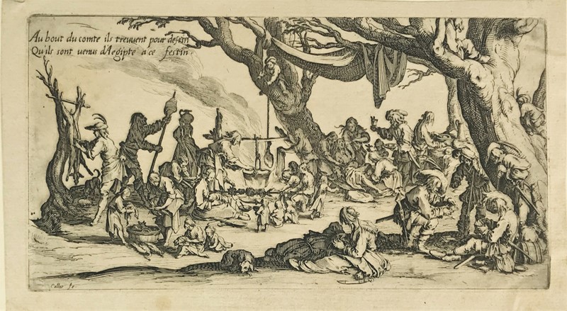CALLOT. The Gypsy camp: the Preparations of the Feast.  - Auction Prints, Maps and  [..]