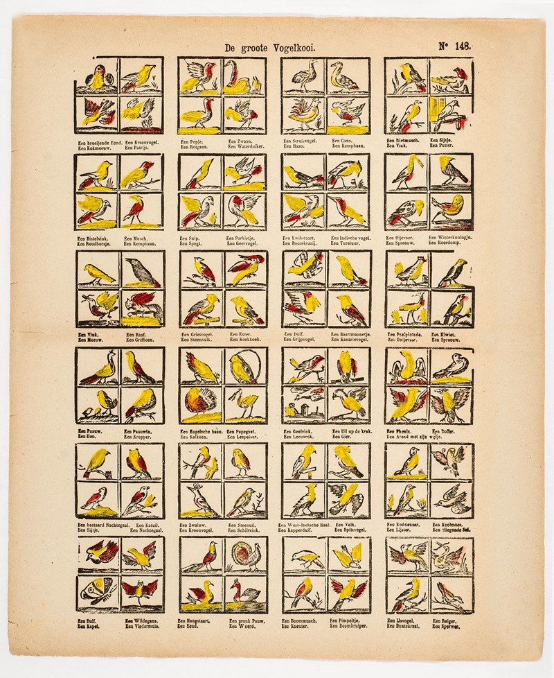 De groote vogelkooi.  - Auction Prints, Maps and Documents. - Bado e Mart Auctions