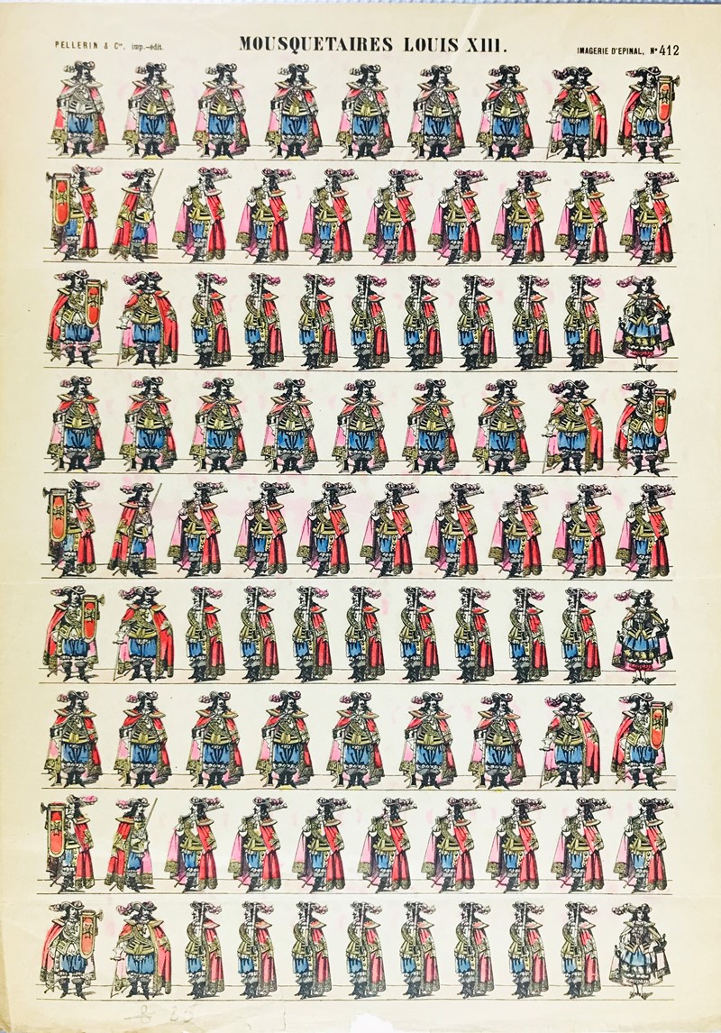 Pellerin. Mousquetaires Louis XIII.  - Auction Prints, Maps and Documents. - Bado e Mart Auctions