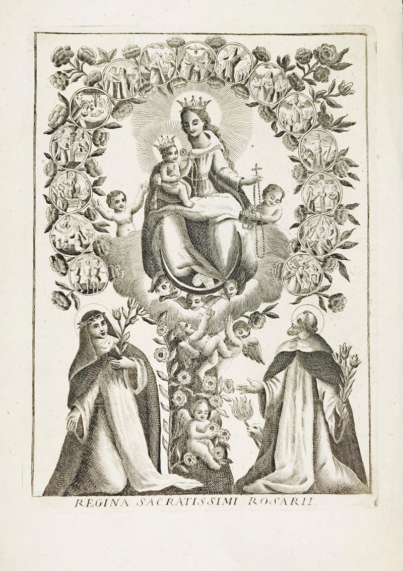 Remondini. Madonna del Rosario con Santa Caterina da Siena, San Domenico e i quindici  [..]