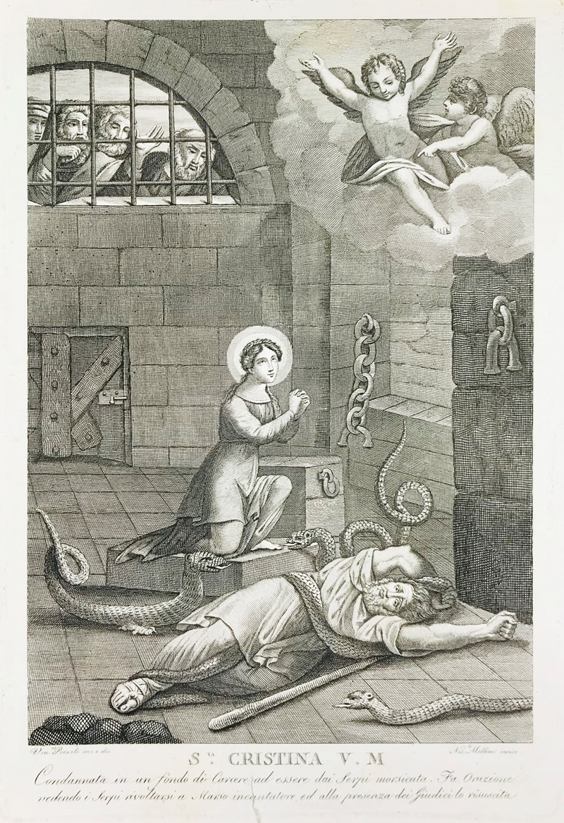 Martyrdom of Saint Christina. Etching.  - Auction Prints, Maps and Documents. -  [..]