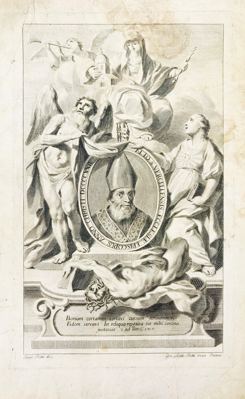 BETTI, Luigi - BETTI, G.B. Ritratto di Attone vescovo di Vercelli.  - Auction Prints,  [..]