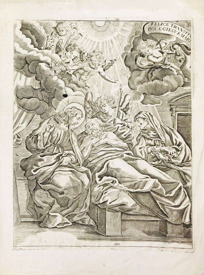 Remondini. Morte di San Giuseppe.  - Auction Prints, Maps and Documents. - Bado  [..]