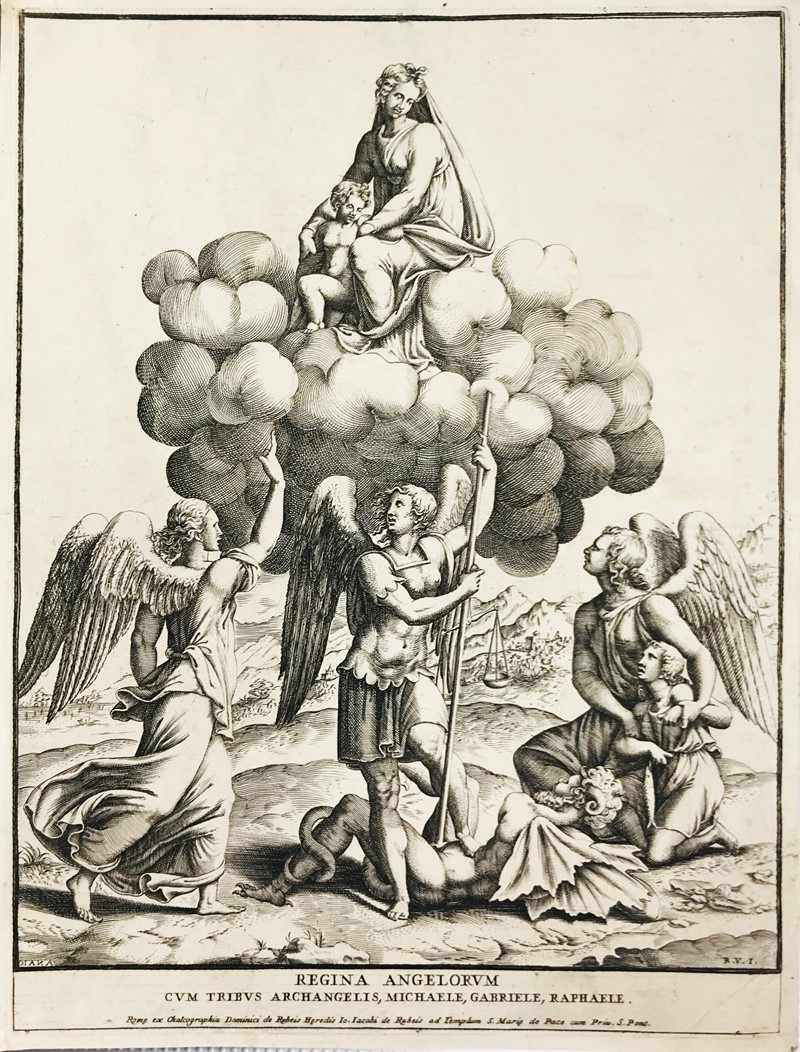 [After Giulio Romano]. GHISI SCULTORI  La Beata Vergine con il Cristo Bambino e  [..]