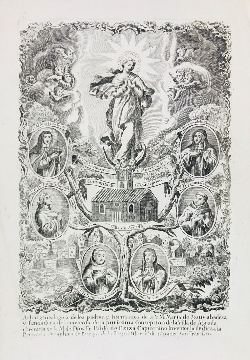 Remondini. Genealogy of Sor Maria de Jesus.  - Auction Prints, Maps and Documents.  [..]