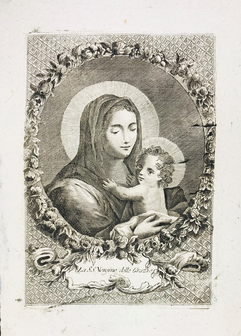 Remondini. Madonna delle Grazie.  - Auction Prints, Maps and Documents. - Bado e Mart Auctions