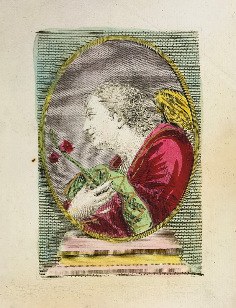 Remondini. Arcangelo con due fiori rossi.  - Auction Prints, Maps and Documents.  [..]