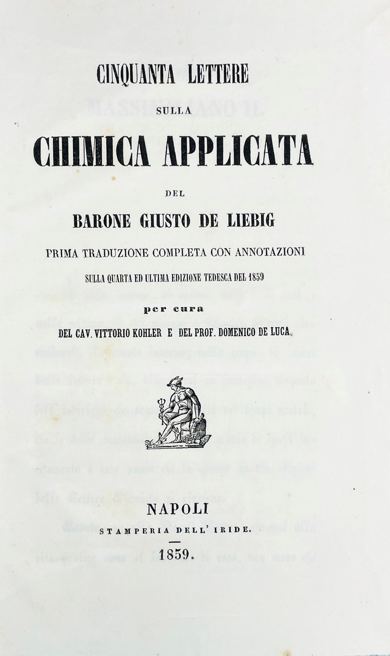 Chemistry. VON LIEBIG. Due opere sulla Chimica Applicata.  - Auction RARE ANTIQUE  [..]