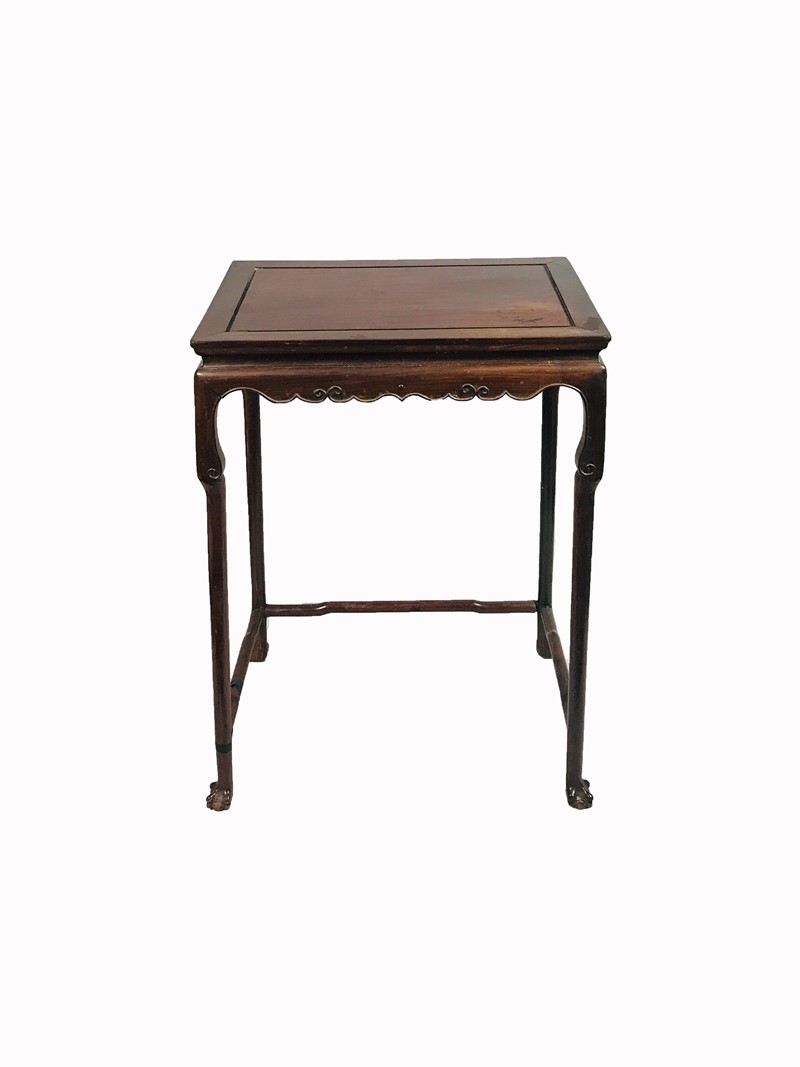 Chinese wooden side table.  - Auction ASIAN AND CONTINENTAL FINE ARTS - Bado e Mart  [..]