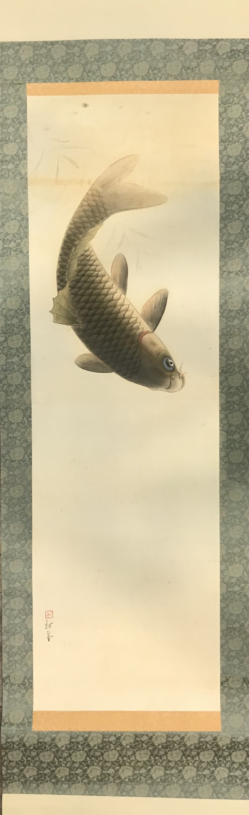 Japanese Watercolor. Koi carp.  - Auction ASIAN AND CONTINENTAL FINE ARTS - Bado  [..]
